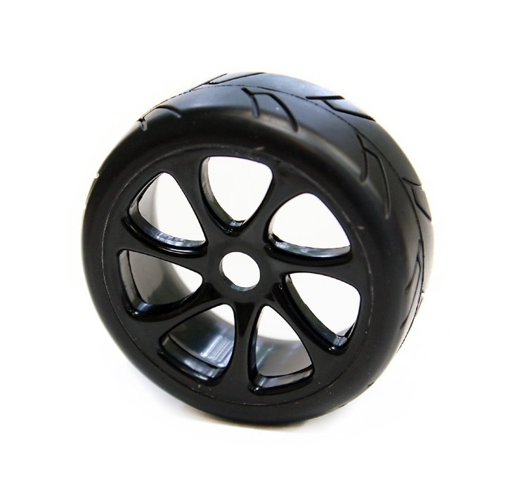 Комплект (СКЛЕЕННЫХ) колес для багги/туринг 1/8 HEX 17 mm (2 шт.) артикул HS281023B