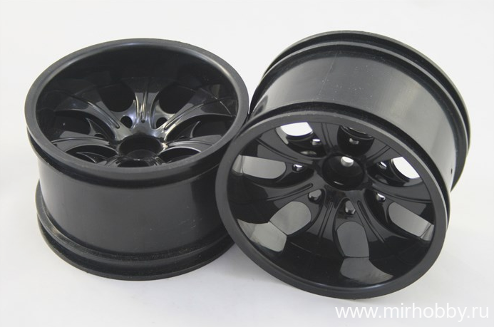 Диски колёсные 1/10 под хекс 12мм (2 шт./черные) артикул HSP08008N-BLACK