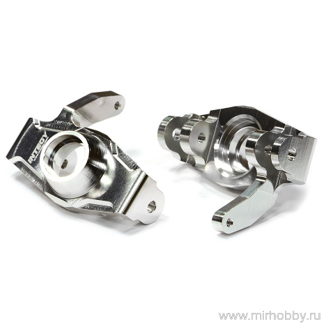 Кулаки поворотные (silver) для HPI Savage X 4.6 2011, Flux и Savage XL артикул T6721SILVER