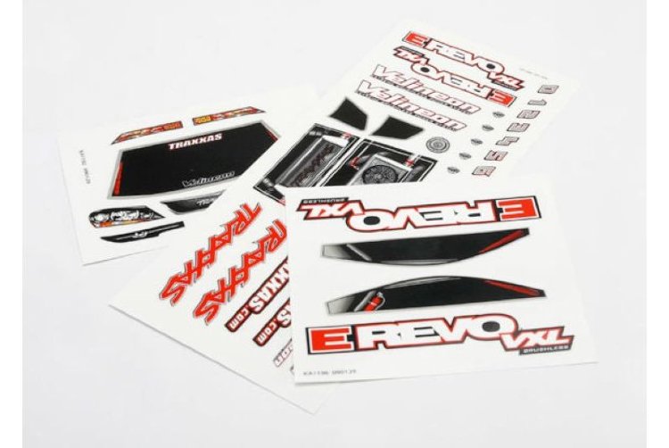 Наклейки Decal sheets, 1/16 E-Revo VXL артикул TRA7113