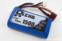 Аккумулятор Li-Ion DERB 1500mAh, 7.4V, 15C, T-plug артикул DB-7415