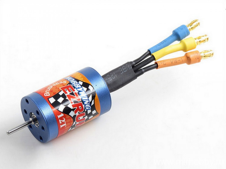 Бесколлекторный мотор Hobbywing EZRUN-2030 12T (7800KV, 2.00/10мм, 1/18) бессенсорный для масштаба 1:18 артикул HW-90010000