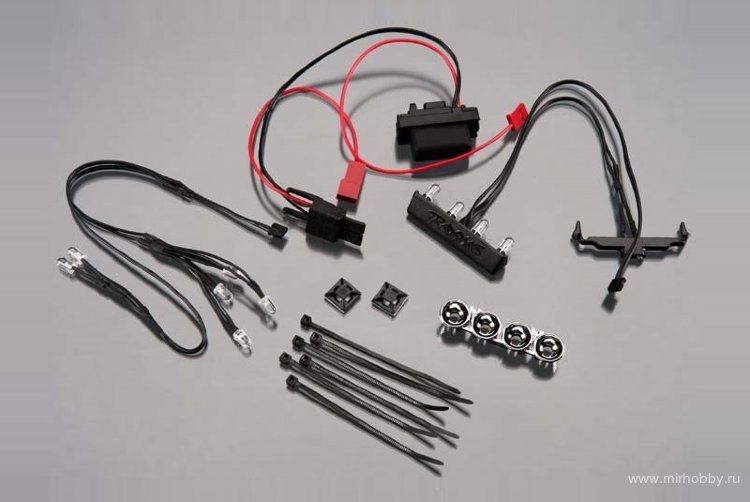 LED light kit, 1/16th Summit (power supply, chrome lightbar, roof light harness (4 clear, 2 red), ch артикул TRA7285