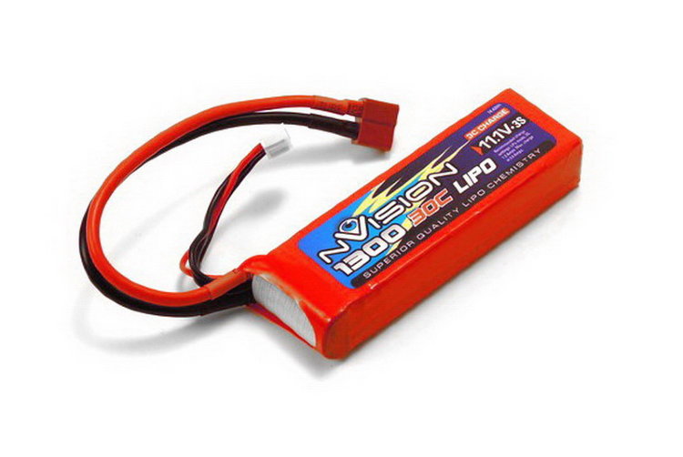 Аккумулятор 1300mAh 30C 11.1V 3S (Deans T Plug) артикул NVO1808
