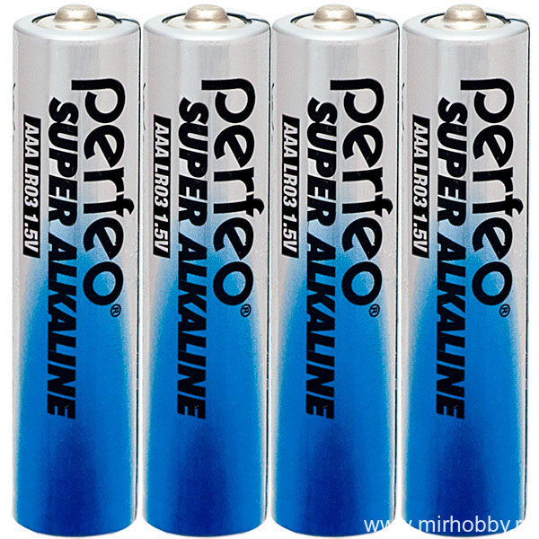 Батарейки Perfeo ААА LR03 Super Alkaline (4 шт.) артикул PFLR03/4