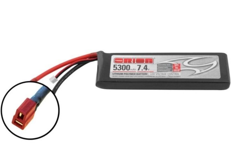 Аккумулятор Team Orion Lipo 5300 2S 7.4V 50C With LED Charge Status артикул ORI60201