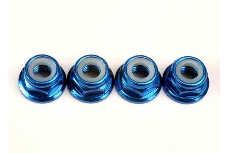 Гайки M5mm (4 шт.) FLANGED ALUMINUM BLUE артикул TRA4147X