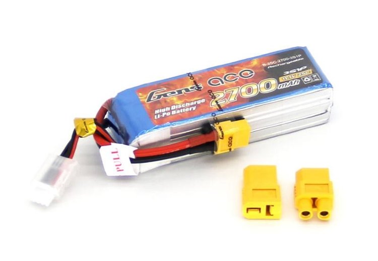 Аккумулятор GensAce Li-Po - 11.1В / 2700мАч / 25C ( 3S1P ) артикул B25C27-3S