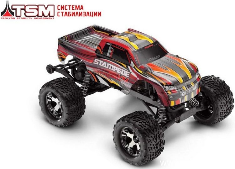 Радиоуправляемая автомодель TRAXXAS Stampede 1/10 (2WD / VXL / TQi) артикул TRA36076-3