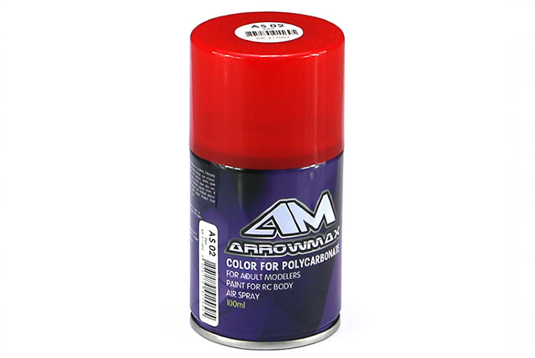 Краска по лексану ARROWMAX красная AS02 (100мл) артикул AM-211002