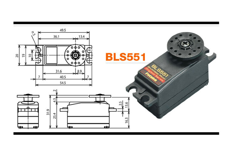 Сервопривод Futaba SERVO BLS551 артикул FUSBLS551