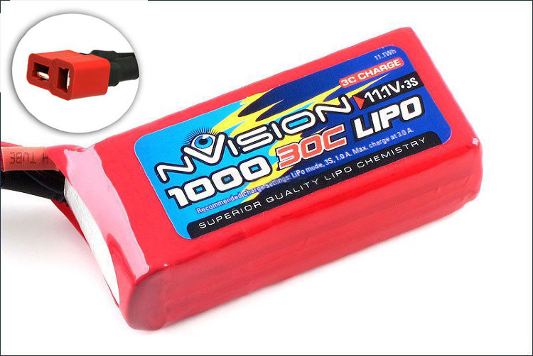 Аккумулятор LI-PO 3S 11.1 В 1000 мАч 30С артикул NVO1807