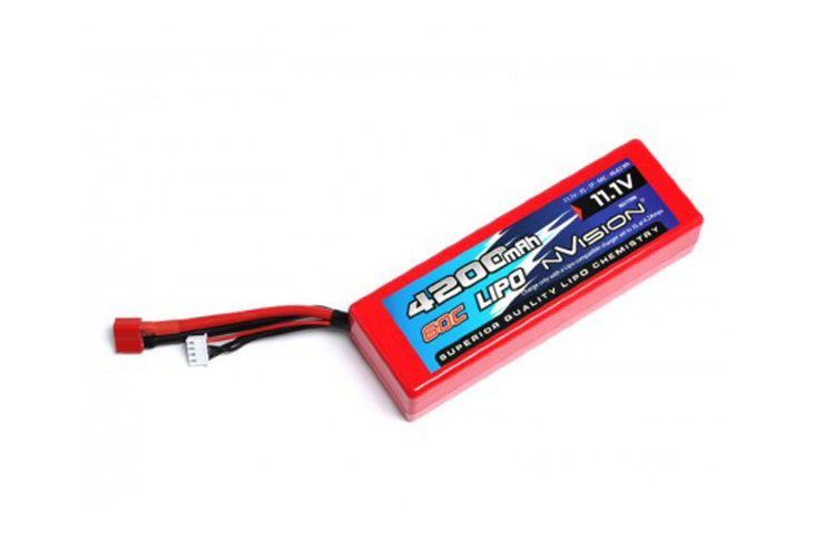 Аккумулятор 4200mAh 60C 11.1V 3S (Deans T Plug, Hard Case) артикул NVO1106