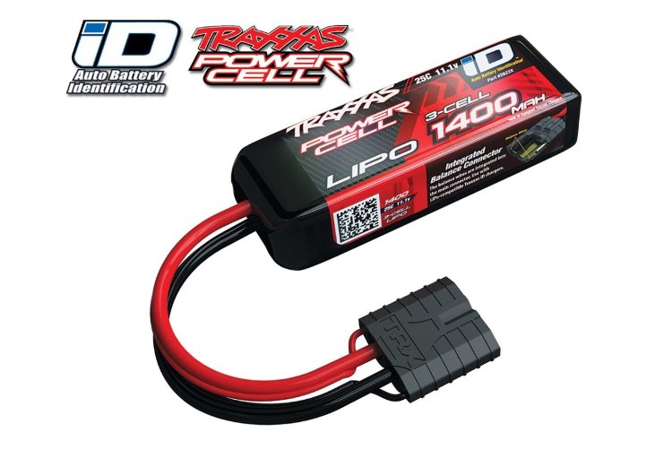 Аккумулятор Traxxas 1400mah 11.1v 3-Cell 25C LiPO Battery (iD Plug) артикул TRA2823X