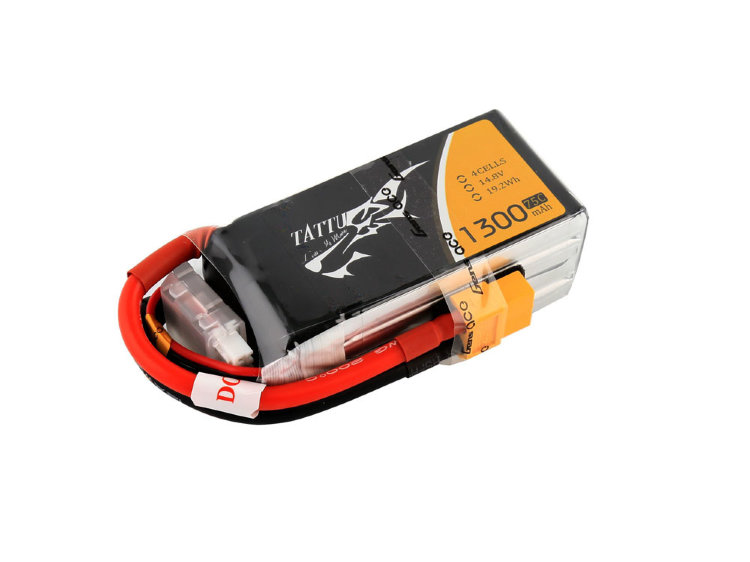 Аккумулятор Li-Po - 14.8В 1300mAh 45C (4S, XT-60) артикул TA-45C-1300-4S1P -XT60