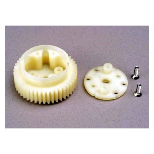 Корпус дифференциала с ведомой шестерней 45 зубов (Differential gear (45-tooth) / side cover plate & screws) артикул TRA4181
