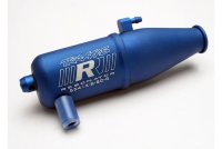Tuned pipe, Resonator, R.O.A.R. legal, blue-anodized (aluminum, single chamber) (fits Jato, N. Rustl артикул TRA5541X 