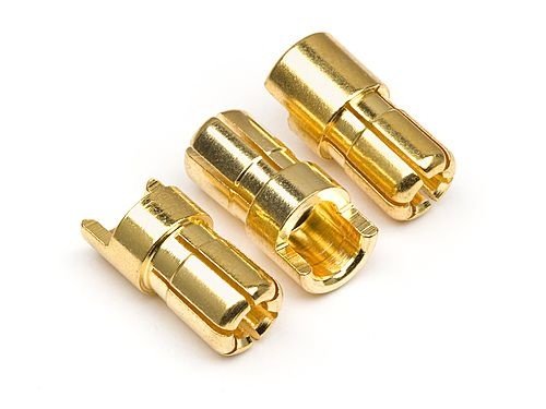 Коннектор позолоченый "папа" (D 6.0мм) 3шт.  Male Gold Connectors артикул HPI-101952 