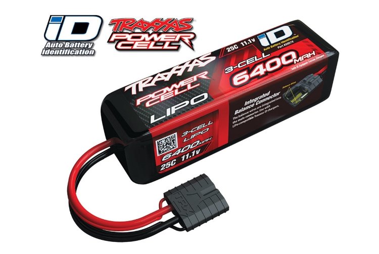 Аккумулятор Traxxas 6400mAh 11.1v 3-Cell 25C LiPO Battery (iD Plug) артикул TRA2857X