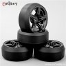 Колеса для дрифт моделей 1/10 (4 шт.), цвет GUN METALL, HEX 12mm, выступ +6мм, наклон +3гр. артикул MH0381BD3
