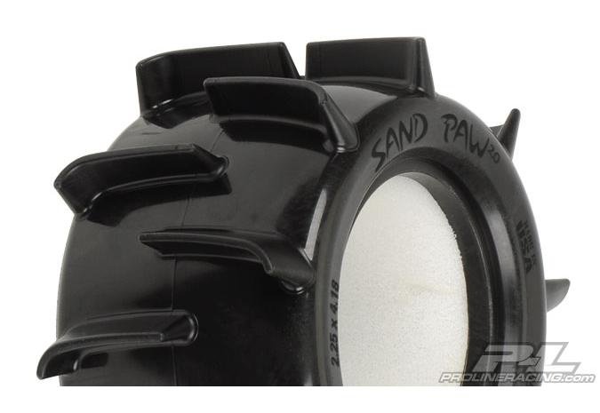 Шины+вставки трак 1/10 Proline Racing USA - Sand Paw 2.0 2.2" Truck Rear Tires (2шт.) артикул PL1052-01