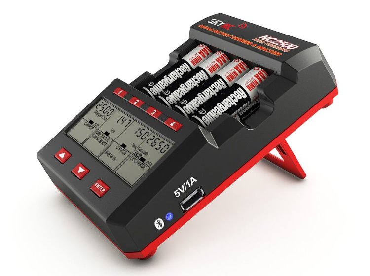 Зарядное устройство для АА аккумуляторов NC2500 (Bluetooth) артикул SK-100059