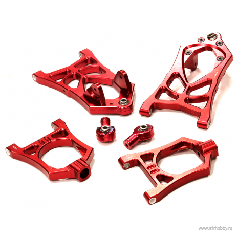 Комплект передних рычагов (красный) HPI Baja 5B, 5B2.0, 5T, 5SC артикул BAJ208RED