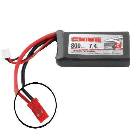 Аккумулятор Team Orion LiPo 7,4В(2s) 800mAh 50С Soft Case BEC/JST артикул ORI60130