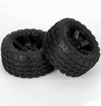 Колеса в сборе 1/10 - Proline Racing USA (Dirt Hawg 2.8" All Terrain Tires Mounted on Desperado Black Rear Wheels (2 шт.)) артикул PL1175-13