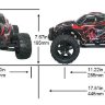 Радиоуправляемый монстр-трак 1/10 RTR Remo Hobby MMAX UPGRADE, 4WD, 2.4G (с коллекторным электродвигателем) артикул RH1031UPG-BLUE