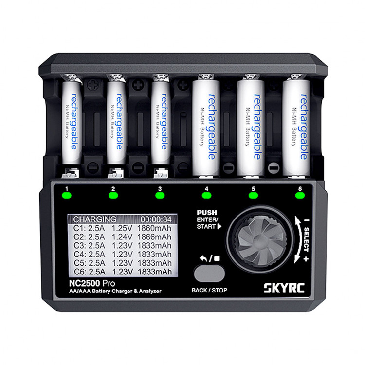 Зарядное устройство SkyRC NC2500pro (NiMH / NiCd / AA / AAA) артикул SK-100185