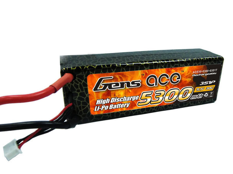 Аккумулятор Li-Po 11.1В 5300мАч 30C (3S, T-Plug) артикул B30C53-3S