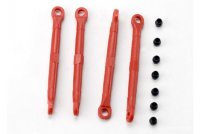 Тяга и шаровый наконечник в сборе (Toe link, front &amp; rear (molded composite) (red) (4) hollow balls (8)) артикул TRA7038