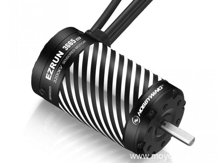 Бесколлекторный сенсорный мотор Hobbywing EZRUN-3665SD-3200KV-BLACK-G3 (вал 5.00/16.5мм, 1/10) артикул HW-30402607