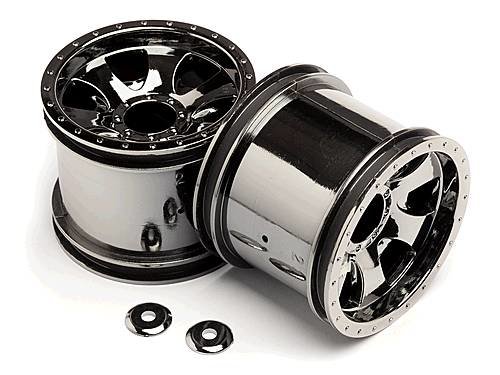 Диски трак 1/10 - WARLOCK BLACK CHROME (2.2in/2шт) артикул HPI-105280