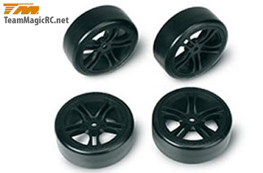 Колеса дрифтовые в сборе - E4D (5 спиц, Black) (4 шт.) артикул TM-503302BK