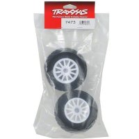 Колёса в сборе TRAXXAS Tires &amp; wheels, assembled, glued (HEX 12mm, White wheels, BFGoodrich Rally, gravel pattern, tires, foam in артикул TRA7473