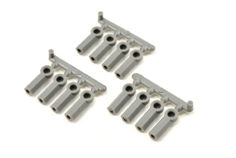 Наконечники тяг RPM на шары 4.3мм  (тяги 3.5mm Heavy Duty Rod Ends (12 шт.) Gray) артикул RPM73406 