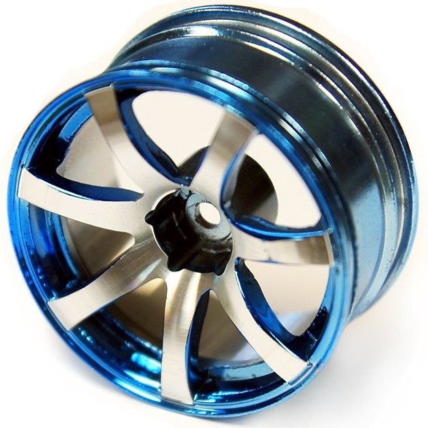 Диски металл шоссейные 1/10 (Alum. Blue & Silver / 4шт.) артикул AX-613B