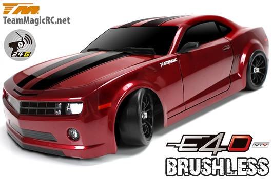 Радиоуправляемая автомодель дрифт 1/10 электро E4D Chevrolet Camaro RTR (Brushless Spec.) артикул TM-503012-CMR