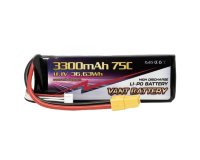 Аккумулятор LiPo Vant - 11.1В 3300мАч 75C 3S (разъём XT60) артикул VTB-3300-75C-3S