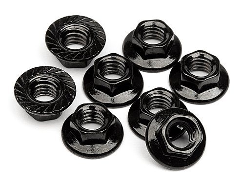 Гайки фланцевые M4 (8 шт.) сталь артикул HPI-87271