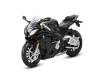 Мотоцикл "АВТОПАНОРАМА" BMW S1000R, 1/12, металл, черный, свободный ход колес артикул JB1251503
