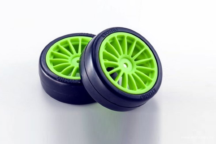 Колёса для дрифта (Pre-glued/F-Green) 2 шт артикул FAT302KG