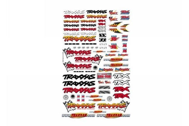 Official Team Traxxas racing decal set (flag logo/ 6-color) артикул TRA9950