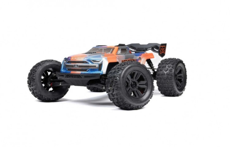 Радиоуправляемая автомодель ARRMA 1/8 KRATON 6S 4X4 RTR Brushless Speed Truck V6 (Blue / Orange) артикул ARA8608V6T1
