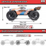 Радиоуправляемая автомодель ARRMA 1/8 KRATON 6S 4X4 RTR Brushless Speed Truck V6 (Blue / Orange) артикул ARA8608V6T1