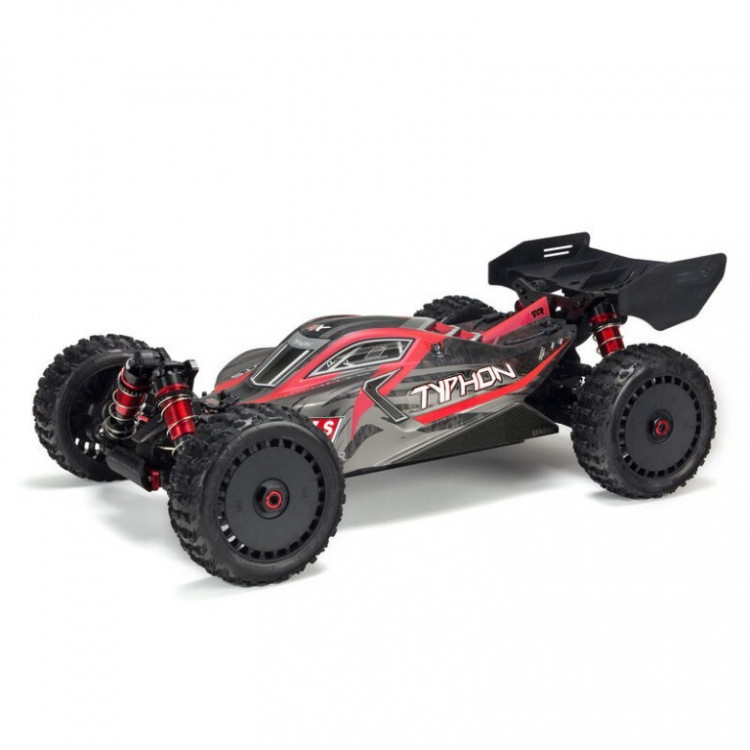 Радиоуправляемая автомодель Багги ARRMA 1:8 TYPHON 6S V5 4WD BLX RTR (Black / Red) артикул ARA8606V5