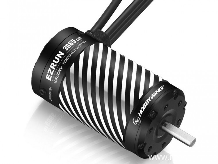 Бесколлекторный сенсорный мотор Hobbywing EZRUN-3665SD-2400KV-BLACK-G3 (вал 5.00/16.5мм, 1/10) артикул HW-30402604