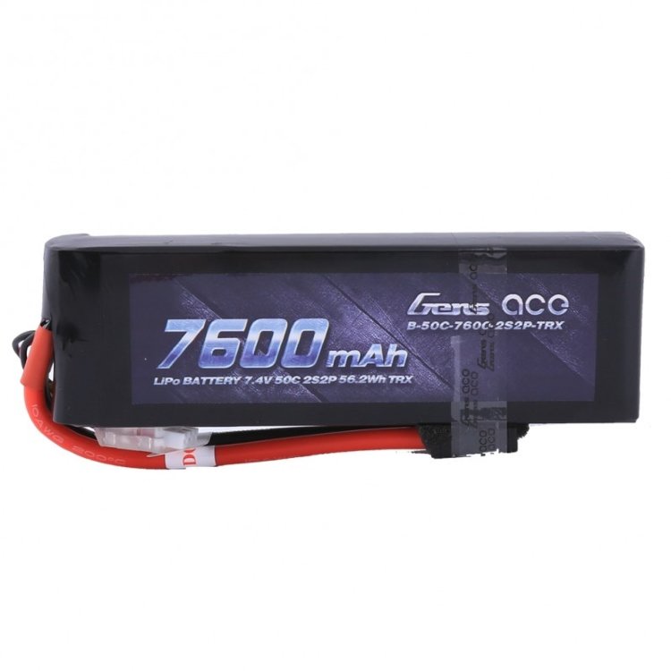Аккумулятор Li-Po - 7.4В 7600мАч 2S2P 50C (разъём XT-60) артикул GA-B-50C-7600-2S2P-XT60